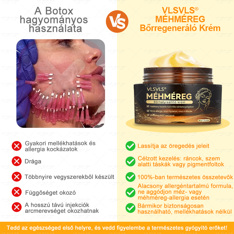 Magyarországról készült és szállított🐝VLSVLS® Méhméreg Bőrfelújító Krém 🔥 UTOLSÓ NAP – 80% KEDVEZMÉNY🔥