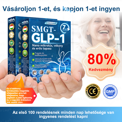 Klinikailag igazolt｜Hivatalos webáruház｜𝐶𝑟𝑎𝑧𝑦𝐿𝑒𝑎𝑓® SMGT- GLP-1 Nano mikrotüs, vékonyés erős tapasz｜Célzott hatás elhízás, megereszkedett bőr, magas vérnyomás, cukorbetegség, zsírmáj, ízületi fájdalmak, testi fájdalmak és egyéb panaszok esetén